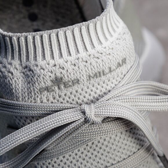 Peter Millar Hyperlite Glide Off White Gray Knit Sneakers Womens Size 7.5 - Picture 15 of 16